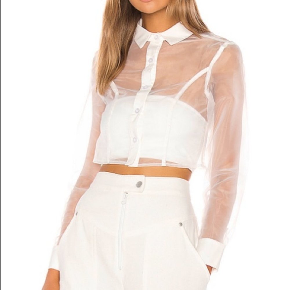 superdown Sheer White Blouse